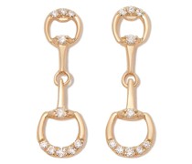 14kt Gelbgoldohrringe mit Diamanten
