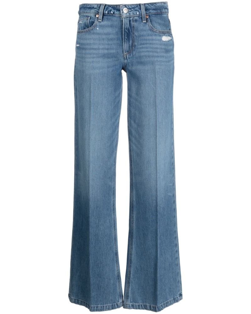 Paige Damen Gerade Jeans mit Logo-Patch