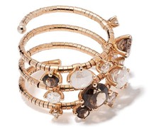 18kt Rotgoldring mit Diamanten