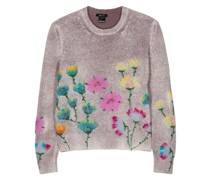 floral intarsia-knit Pullover