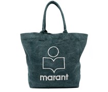 Jeans-Shopper mit Logo-Stickerei