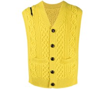 Weste mit Aran-Strickmuster