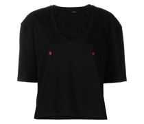 T-Shirt mit Marienkäfer-Stickerei