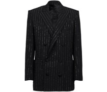 crystal-embellished double-breasted blazer
