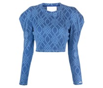 Cropped-Top mit Jacquardmuster