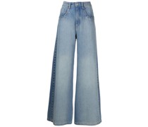 Weite High-Waist-Jeans