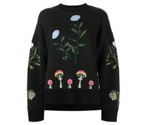Pullover mit Pilzstickerei