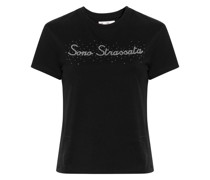 T-Shirt mit Strassverzierung