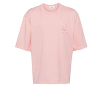 palm logo-embroidered cotton T-shirt