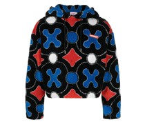 Hoodie aus Fleece mit Print