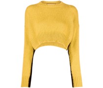 cropped mohair-blend Pullover