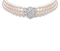 18kt Weißgoldchoker mit Diamanten