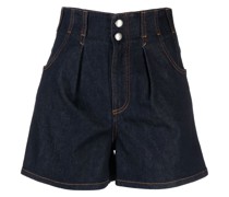 Hoch sitzende Jeans-Shorts