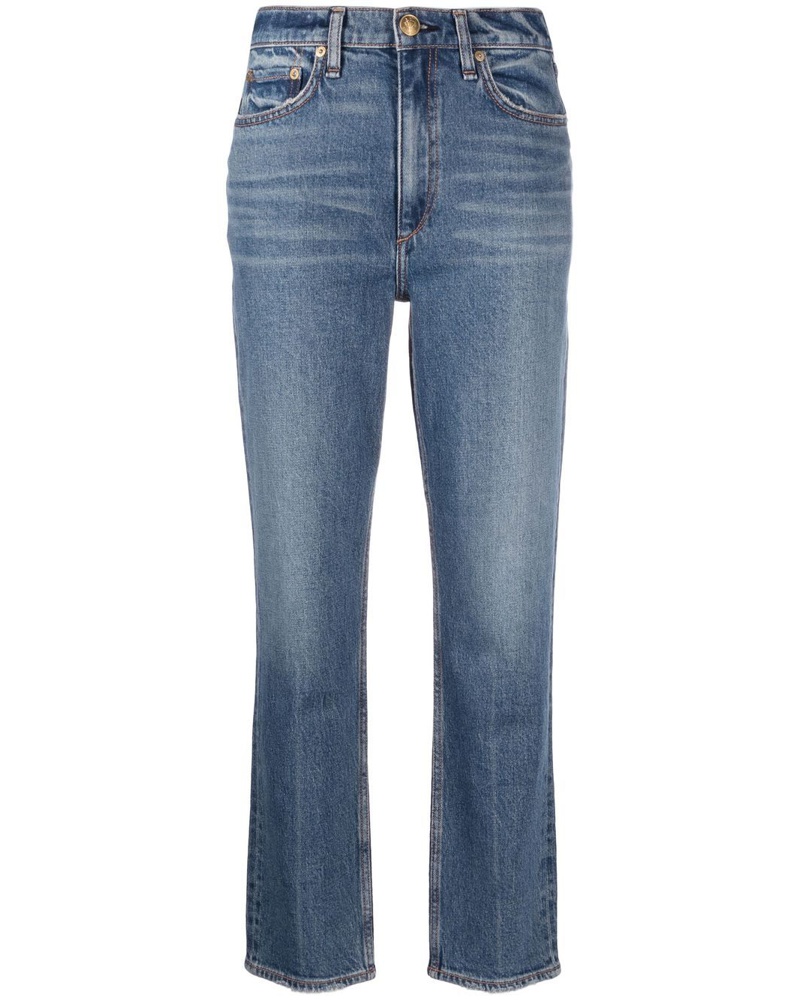 Rag & Bone Damen Gerade Cropped-Jeans