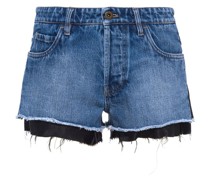 Jeans-Shorts im Layering-Look