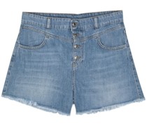 Jeans-Shorts mit Fransen