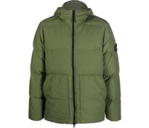 Gefütterte Jacke mit Kompass-Patch