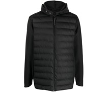 hooded zipped padded jacket