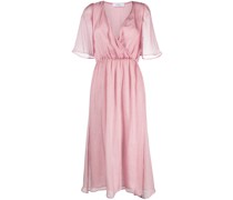 Midikleid aus Seide mit V-Ausschnitt