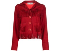 Wildlederjacke mit Fransen