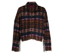 Karierte Sweatshirtjacke