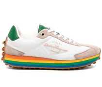 Sneakers mit Regenbogensohle