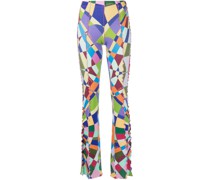 High-Rise-Hose mit geometrischem Print
