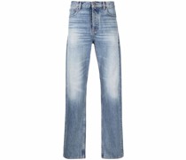 Ausgeblichene Straight-Leg-Jeans