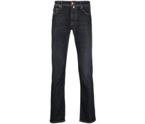 Halbhohe Straight-Leg-Jeans