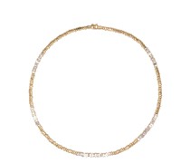 18kt Gelbgoldhalskette mit Diamanten