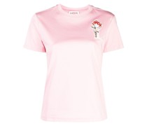 T-Shirt mit Monogramm-Stickerei