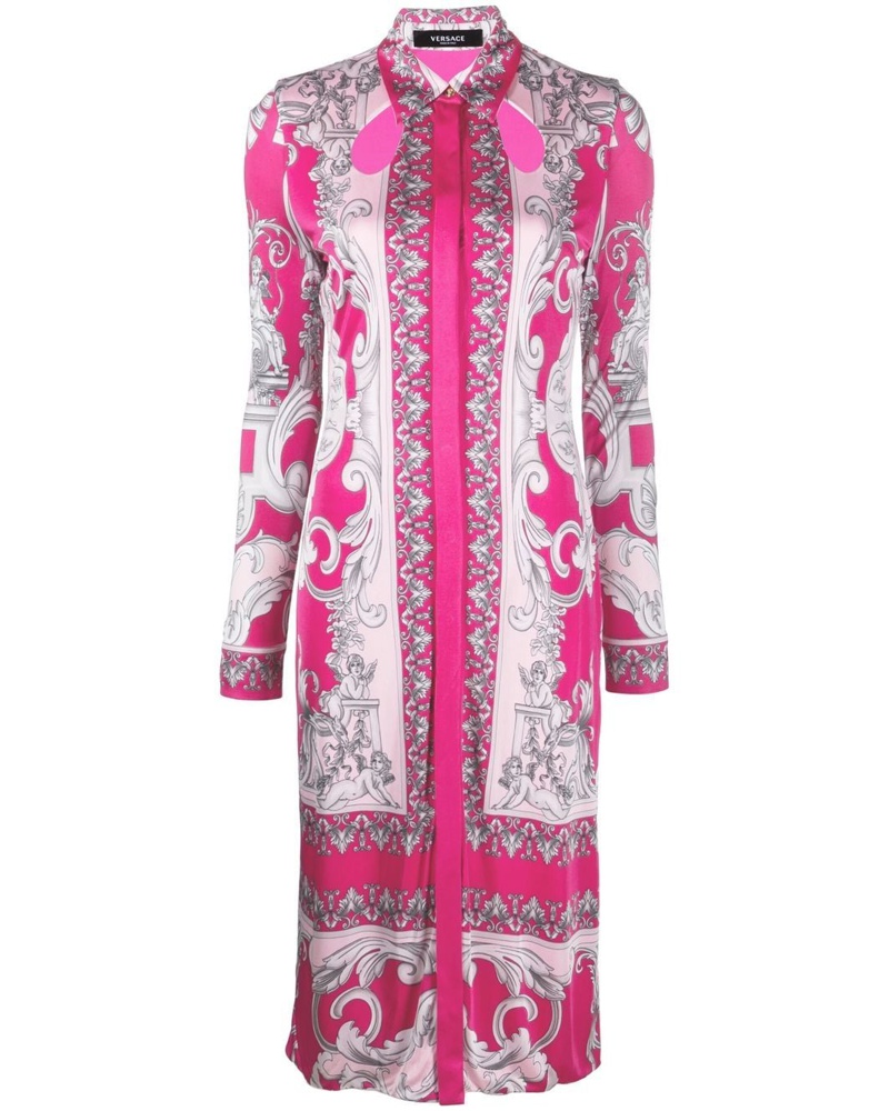 Versace Damen Silver Baroque Hemdkleid
