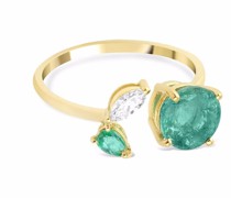 18kt Artisia Gelbgoldring mit Diamanten