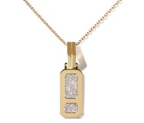 18kt Gelbgoldhalskette mit DNA Diamantanhänger
