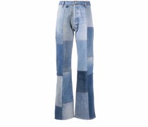 Weite Jeans im Patchwork-Look