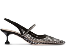 Slingback-Pumps aus Mesh