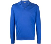 Pullover mit offenem Poloshirtkragen