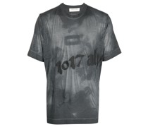 Semi-transparentes T-Shirt mit Print