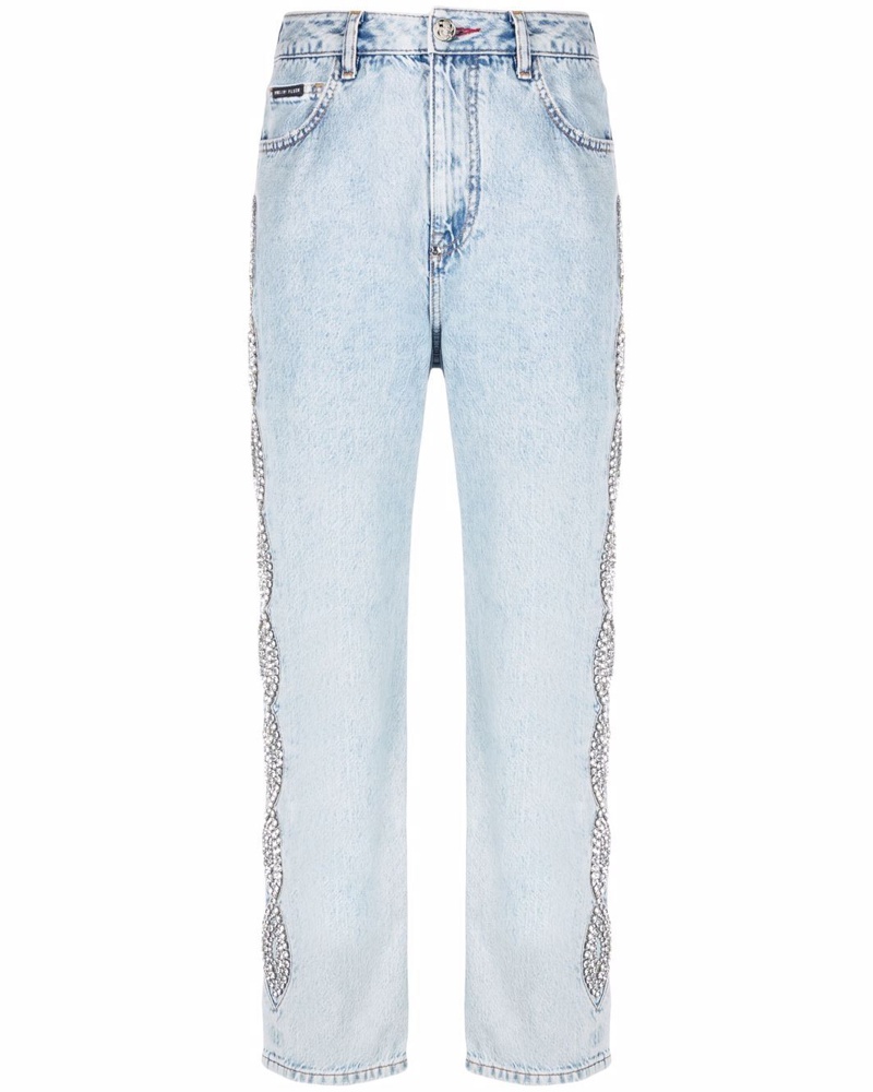 Philipp Plein Damen Jeans mit Kristallen
