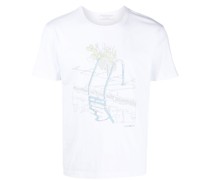 T-Shirt mit Pool-Print