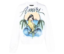 Sweatshirt mit Meerjungfrau-Print
