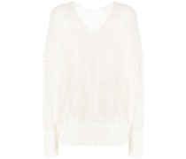 Pullover aus Mesh mit V-Ausschnitt