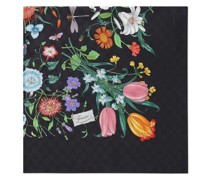 Seidenschal mit Flora-Print