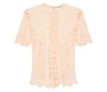corded-lace T-shirt