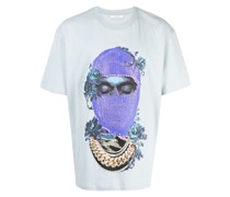 T-Shirt mit Mask Roses-Print