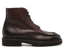 Schnürstiefel aus strukturiertem Leder