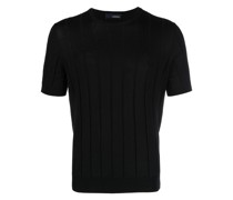 T-Shirt aus geripptem Strick