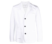 Einreihiger Blazer mit Logo-Print