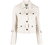 Cropped-Jacke mit Taschen