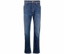 Halbhohe Straight-Leg-Jeans